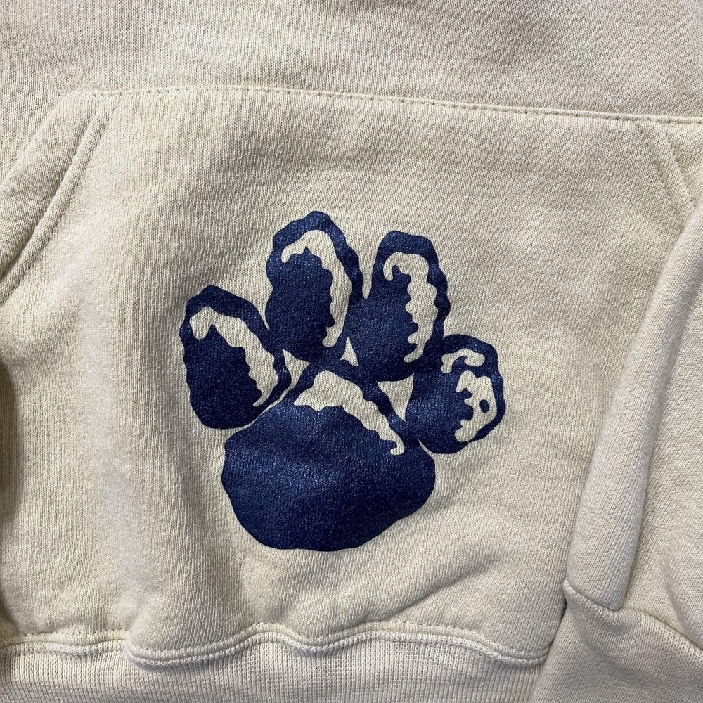 Vintage Pittsburgh Panthers Hoodie Sweatshirt Large Gold NCAA Football Russell - Picture 4 of 10